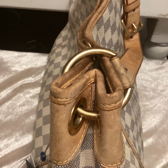 Authentic Louis Vuitton Galleria PM leather hobo DAMIER AZUR handbag - Picture 13 of 13